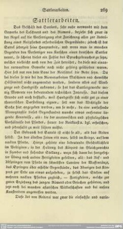 Sattlerarbeiten