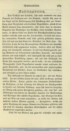 Sattlerarbeiten
