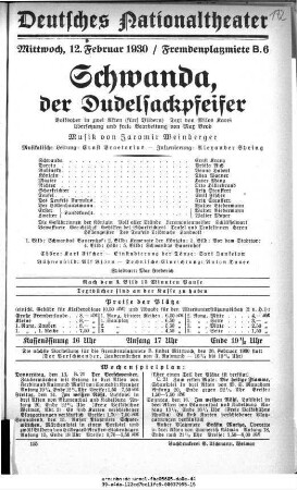 Schwanda, der Dudelsackpfeifer