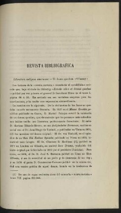 Revista Bibliografica - Literatura indigena americana - El drama quechua "Ollantay"