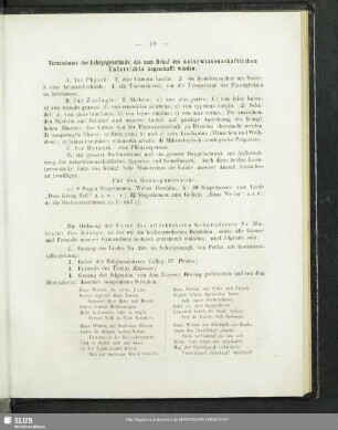 [Programmablauf der Feier]