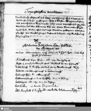 Von Adelichen Schlößern, Lehn- und Ritter-Gütern etc.