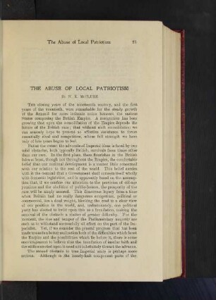 The Abuse of Local Patriotism