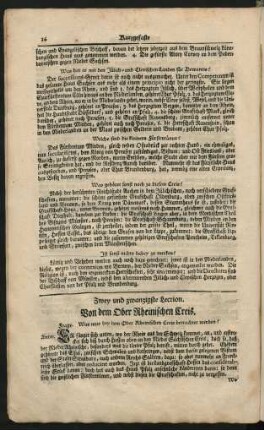 Zwey und zwanzigste Lection. Von dem Ober Rheinischen Creis