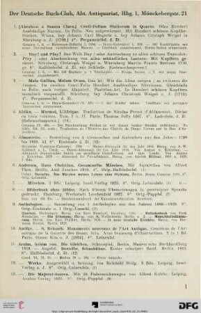 Auktionate (Nr. 1-600)