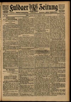 Ausgabe vom Dienstag, den 08. September 1903.