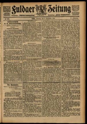 Ausgabe vom Dienstag, den 08. September 1903.