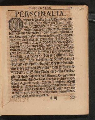 Personalia