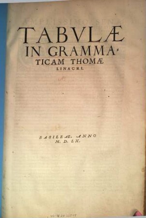Tabulae in grammaticam ...