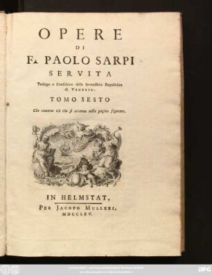 T. 6: Che contiene ciò che si accenna nella pagina seguente