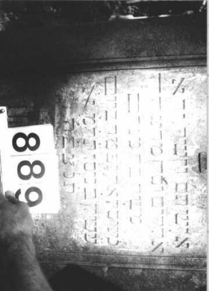 Grabstein 889 (Detailaufnahme 1)