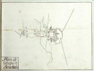 WHK 16 Spanischer Sukzessionskrieg 1701-1713 bis zum Frieden von Rastatt: Plan des Angriffs auf Bouchain, 1711