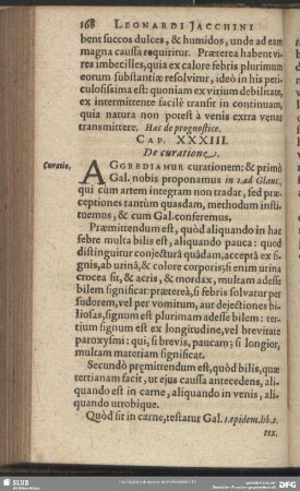 Cap. XXXIII. De curatione