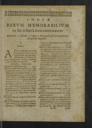 Index rerum memorabilium