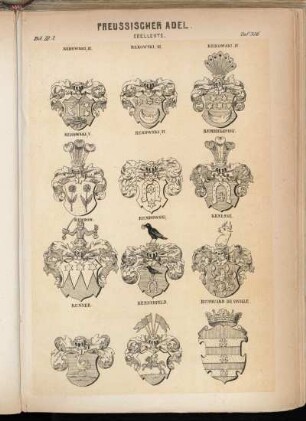 Taf. 376. Rekowski II. - Rekowski III. - Rekowski IV. - Rekowski V. - Rekowski VI. - Rembielinski. - Rembow. - Rembowski. - Renesse. - Renner. - Rennerfeld. - Renouard de Viville