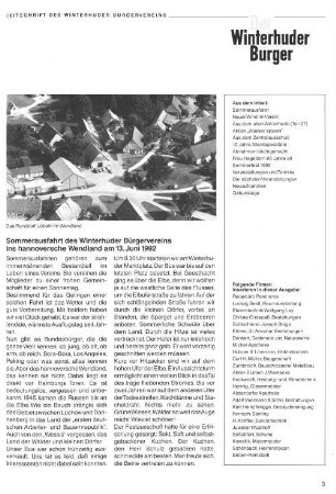 Sommerausfahrt des Winterhuder Bürgervereins ins hannoversche Wendland am 13. Juni 1992