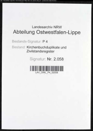 Kirchenbuchduplikate der evangelisch-reformierten Gemeinde (GHT 1844-1847). (Gemeinde: Dahle, evangelische Gemeinde)
