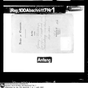 Grenzverträge zwischen Osnabrück und Tecklenburg, mit Anlagen