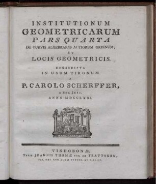 Pars 4: Institutionum Geometricarum. Pars Quarta