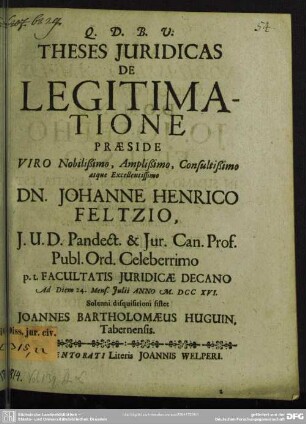 Theses Iuridicas De Legitimatione