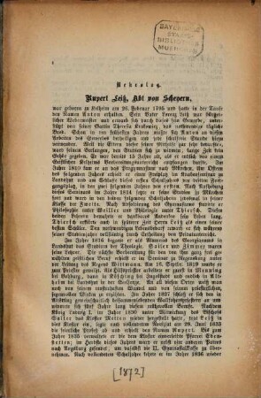 Rupert Leiss, Abt von Scheyern : Nekrolog. [Kopftitel.]