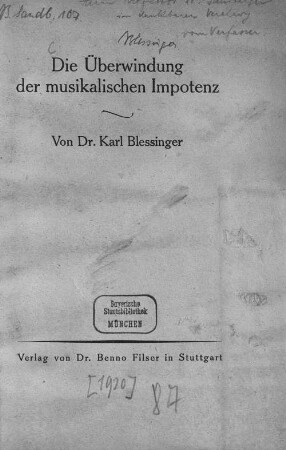 Die Überwindung der musikalischen Impotenz