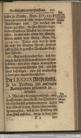 Die LXXXIX Abtheilung. In der Prüffung sind mehrere Kennzeichen zusammen zu nehmen