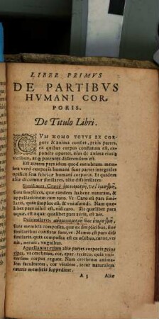 De partibus Corporis Humani Et De Anima, Eiusque potentiis, Libri Duo : Ex Schola VIIvirali ad Albim