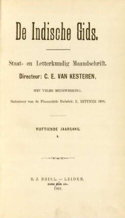 15,1.1893: De indische gids