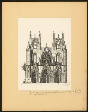 Hl.-Nikolaus-Kathedrale, Famagusta. Mittelalterliche Bauten auf der Insel Cypern. Aufnahmen und Rekonstruktionen: Ansicht