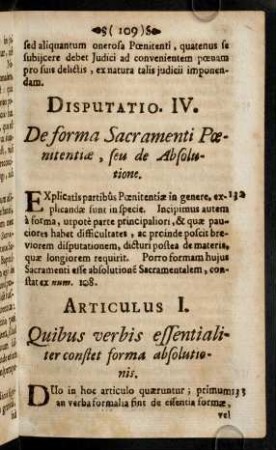 109-126, Articulus I