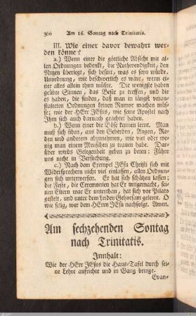 Am sechzehenden Sonntag nach Trinitatis.