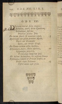 232-239, Ode XXI.; Remarques Sur L'Ode XXI.; Notes Sur L'Ode XXI.