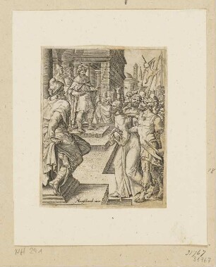 Christus vor Pilatus, Blatt 19 der Folge "Leben und Leiden Christi"