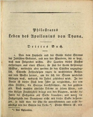 Flavius Philostratus, des Aeltern und des Jüngern und Kallistratus Werke, 1,3. Leben des Apollonius von Tyana : 3. und 4. Buch