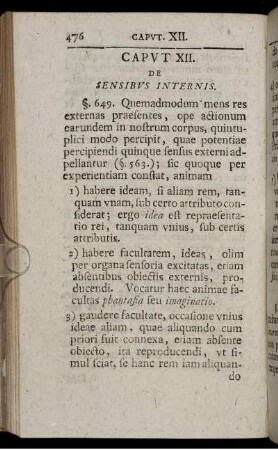 Caput XII. De Sensibus Internis.