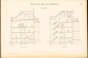 Lehrerinnenseminar, Saarburg: 2 Querschnitte 1:100