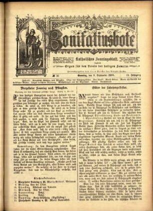 Ausgabe vom Sonntag, den 08. September 1895.