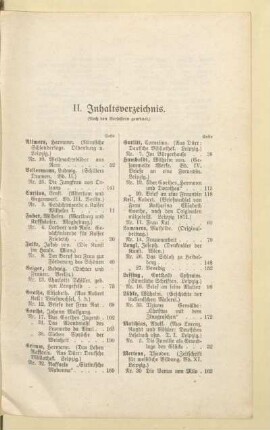 II. Inhaltsverzeichnis