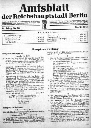 1943,30: Nr. 30, 27. Juli 1943