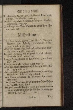 Miscellanea.