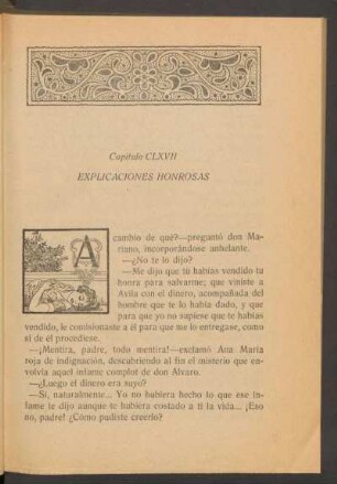 Capítulo CLXVII - Explicaciones honrosas