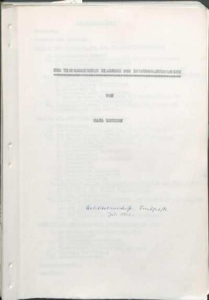 Zur histologischen Diagnose der Lymphogranulomatose