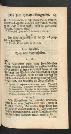 VIII. Kapitel. Von den Repressalien