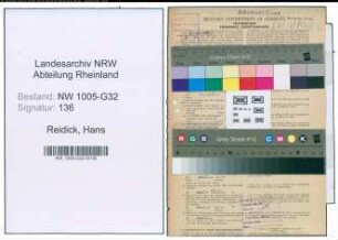 Entnazifizierung Hans Reidick , geb. 09.02.1896 (Angestellter)