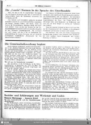 Die Gemeinschaftswerbung beginnt