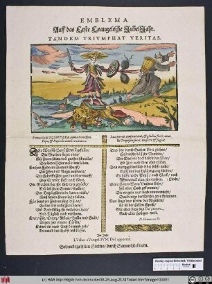 Emblema Auff das Erste Evangelische JubelJahr : Tandem Triumphat Veritas