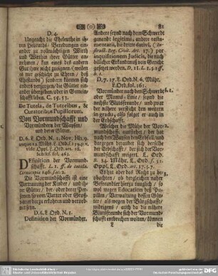 De Tutela, de Tutorbus, & Curatoribs Pupillorum. Von Vormundschafft und Vormündern der Waysen, und derer Gütter. D. 5