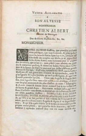 [Monseigneur. Votre Altesse souffira [...]]