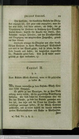 Capitel II. [Vom Mieth-Contract]